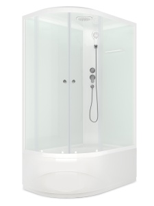 Душевая кабина Domani-Spa Delight Slim правая  128 high 120х80 см матовое стекло 