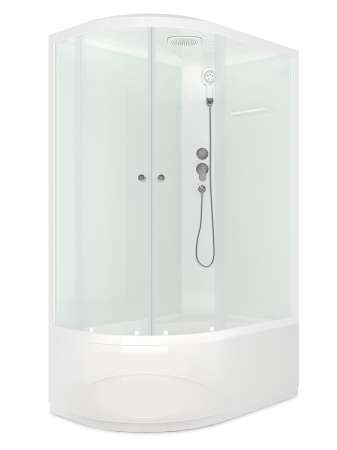Душевая кабина Domani-Spa Delight Slim правая  128 high 120х80 см матовое стекло 