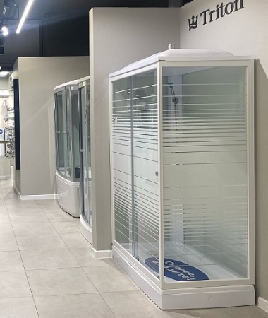 Душевое ограждение Triton Фьюжн полосы 100*80*202 А с поддоном