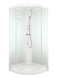 Душевая кабина Domani-Spa Delight Slim 88  80х80 см матовое стекло переднее 