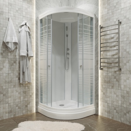 Душевая Кабина Тритон  Полосы 100*100 А  ДН4 низкий поддон