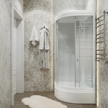 Душевая Кабина Тритон  Полосы 100*100 В ДН4 средний поддон 