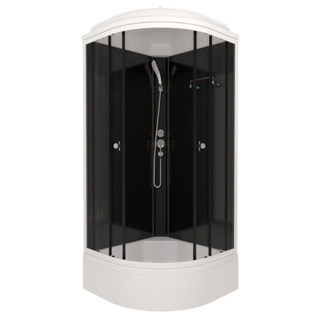 Кабина душевая Triton ТОП В 90х90, средний поддон черная стойка