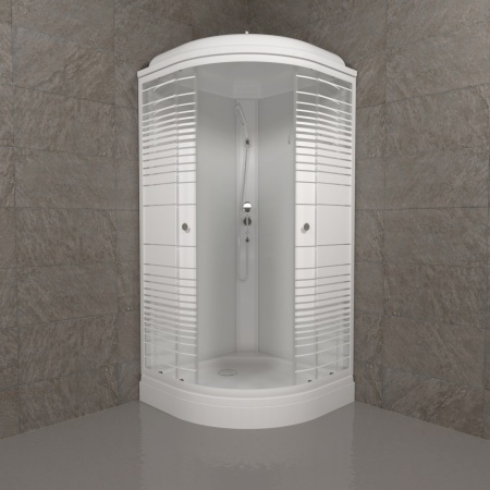 Душевая Кабина Тритон  Полосы 90*90 А ДН4 низкий поддон 