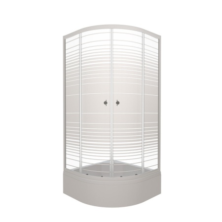 Душевой уголок Тритон "Полосы", средний поддон 900x900x2050