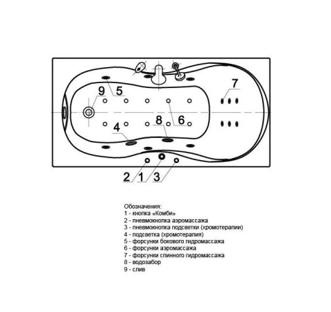 Акриловая ванна Aquatek Мартиника 180х90 полный комплект 