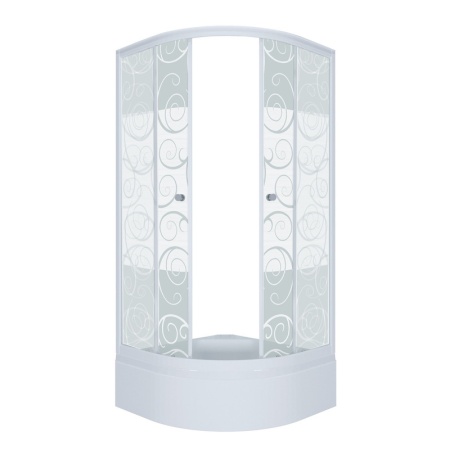 Душевой уголок Тритон "Узоры", средний поддон 1000x1000x2050